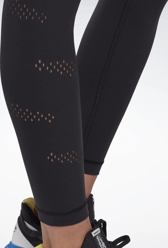Reebok High-Rise Lux Perform Perforated Leggings bottom holes