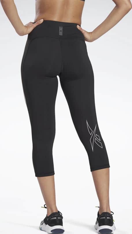 Reebok High-Rise ¾ Length Leggings worn back