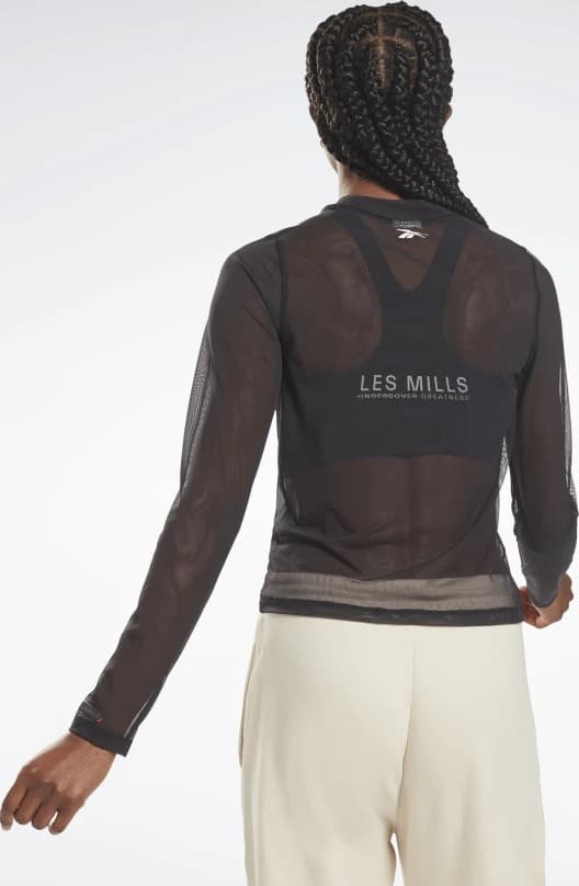 Reebok Les Mills® Lightweight Layering Long Sleeve Shirt worn back