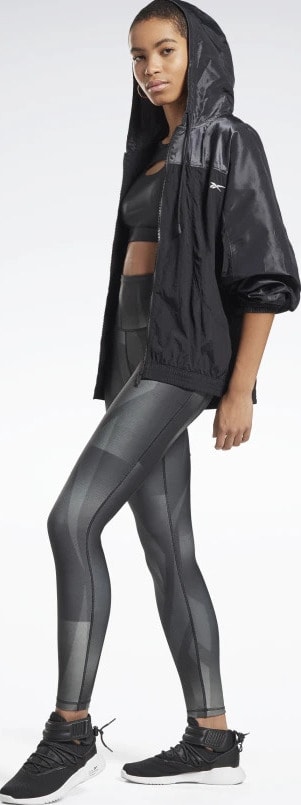 Reebok Lux Bold High-Rise Vector Block Tights worn side