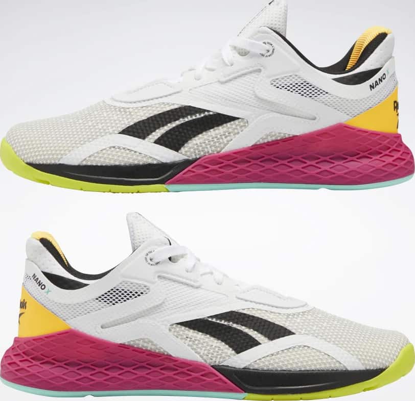 Reebok Nano X Women’s Ftwr White  Core Black  Solar Gold upside down