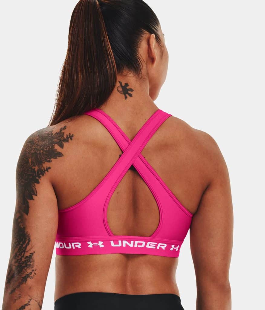 Under Armour Womens Armour® Mid Crossback Sports Bra worn back