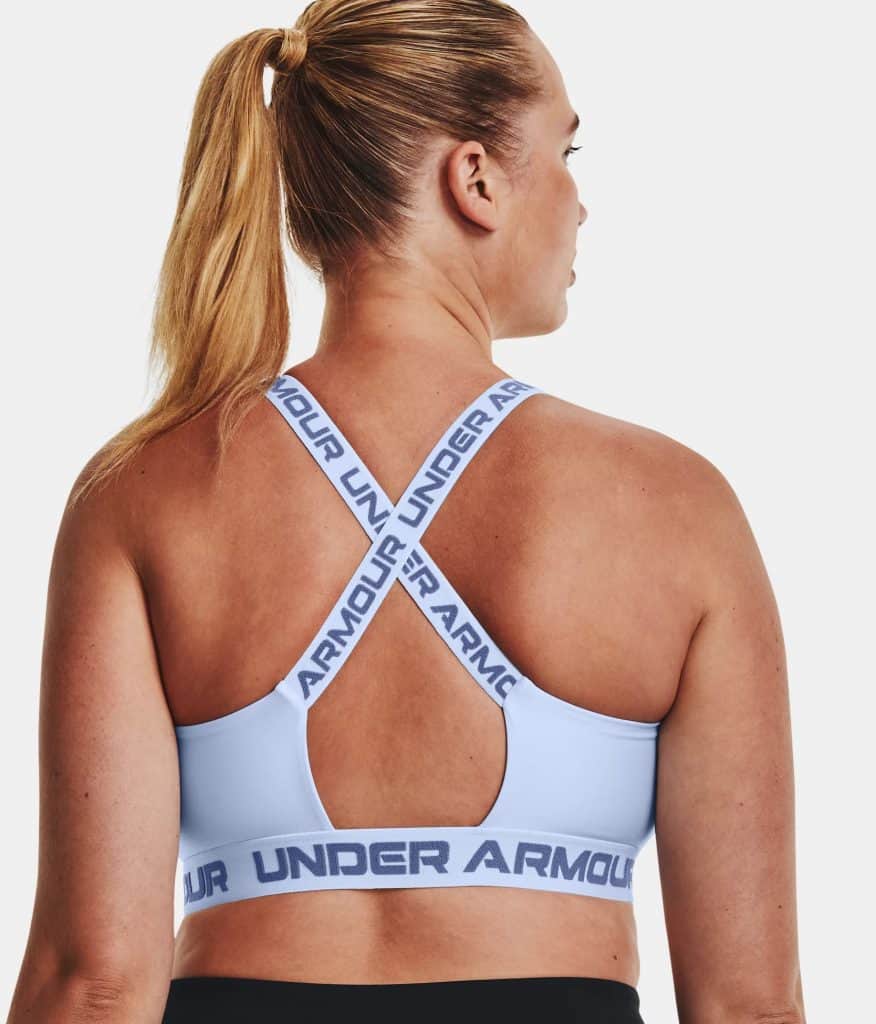 Under Armour Womens UA Crossback Strappy Low Sports Bra worn back 5