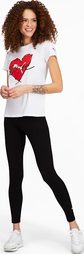 PUMA Essentials Womens Logo Leggings front worn
