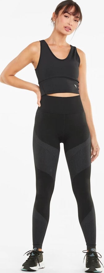 PUMA Seamless High Waist 7 8 Womens Training Leggings front worn