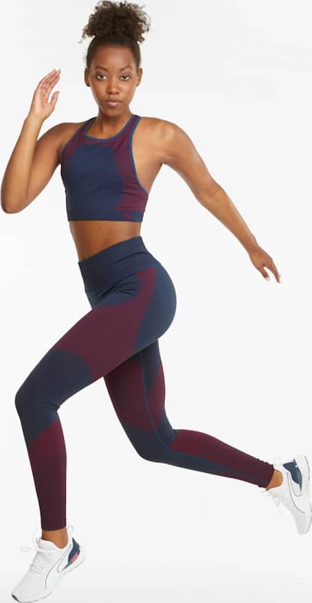 PUMA Seamless High Waist 7 8 Womens Training Leggings worn workout