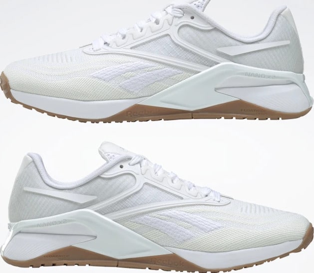 Reebok Nano X2 Ftwr White Ftwr White Pure Grey 2 Ftwr White Ftwr White Pure Grey 2 upside down pair