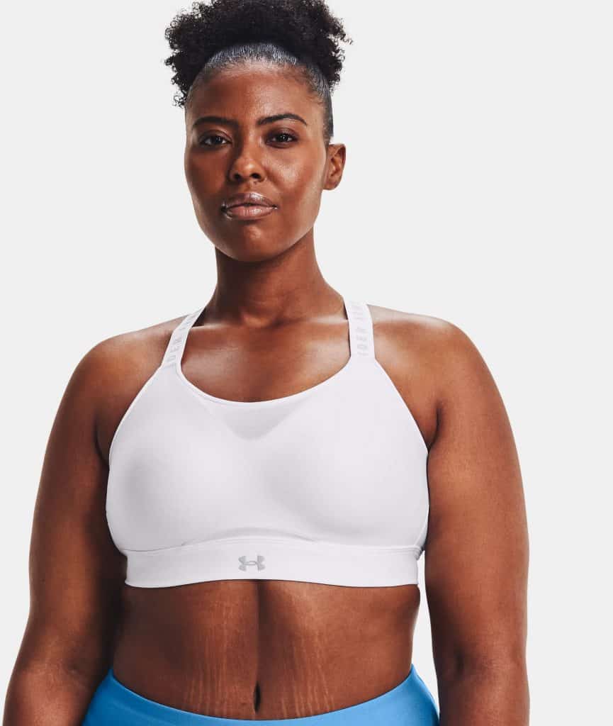 Under Armour Womens UA Infinity High Sports Bra worn front 3