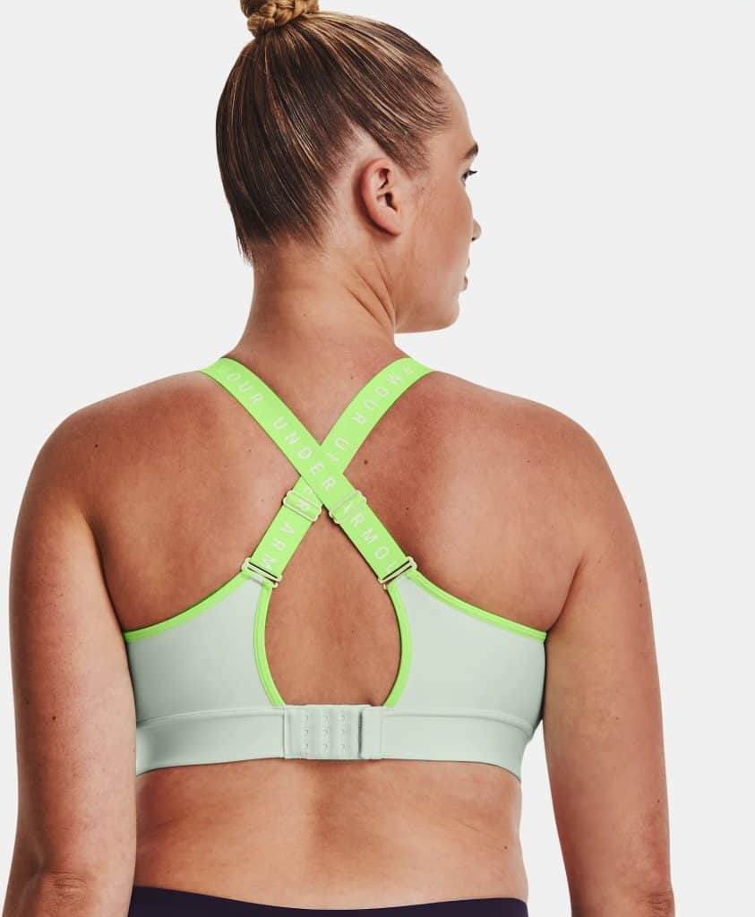 Under Armour Womens UA Infinity Mid Covered Sports Bra worn back 4