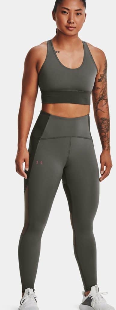 Under Armour Womens UA RUSH HeatGear® No-Slip Waistband Full-Length Leggings front worn