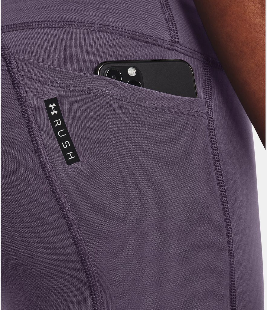 Under Armour Womens UA RUSH No-Slip Waistband Capris back pocket