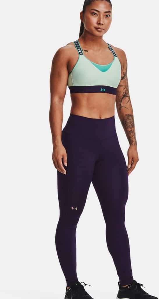 Under Armour Womens UA RUSH No-Slip Waistband Full-Length Leggings worn front