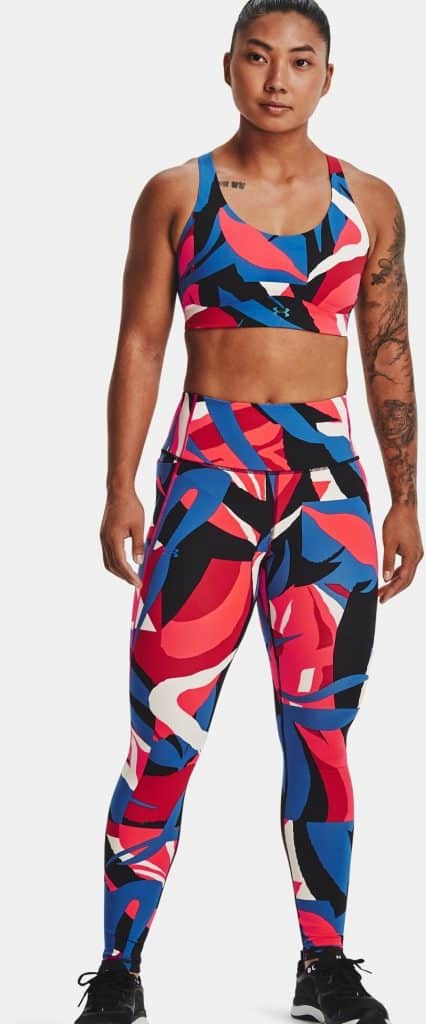 Under Armour Womens UA RUSH SmartForm Leggings beta victory blue worn front