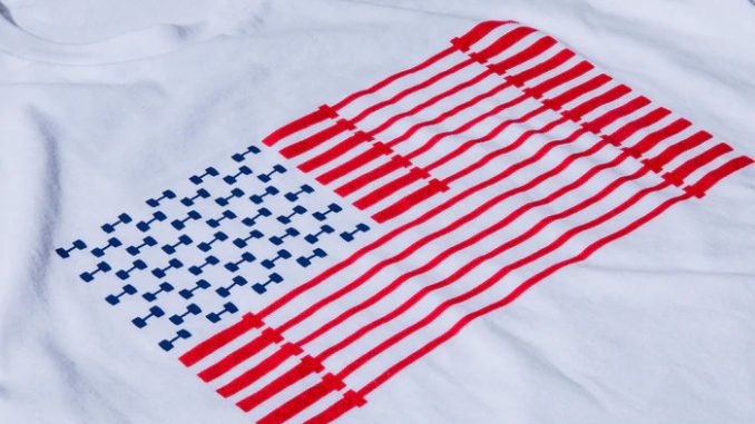American Barbell Bar Spangled Banner - Tee details