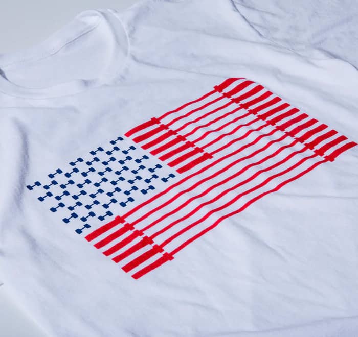 American Barbell Bar Spangled Banner - Tee details