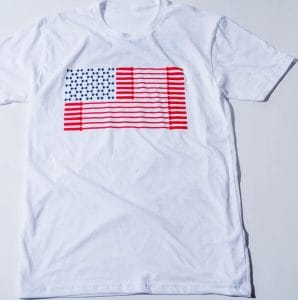American Barbell Bar Spangled Banner - Tee front