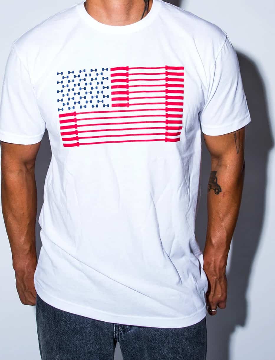 American Barbell Bar Spangled Banner - Tee main