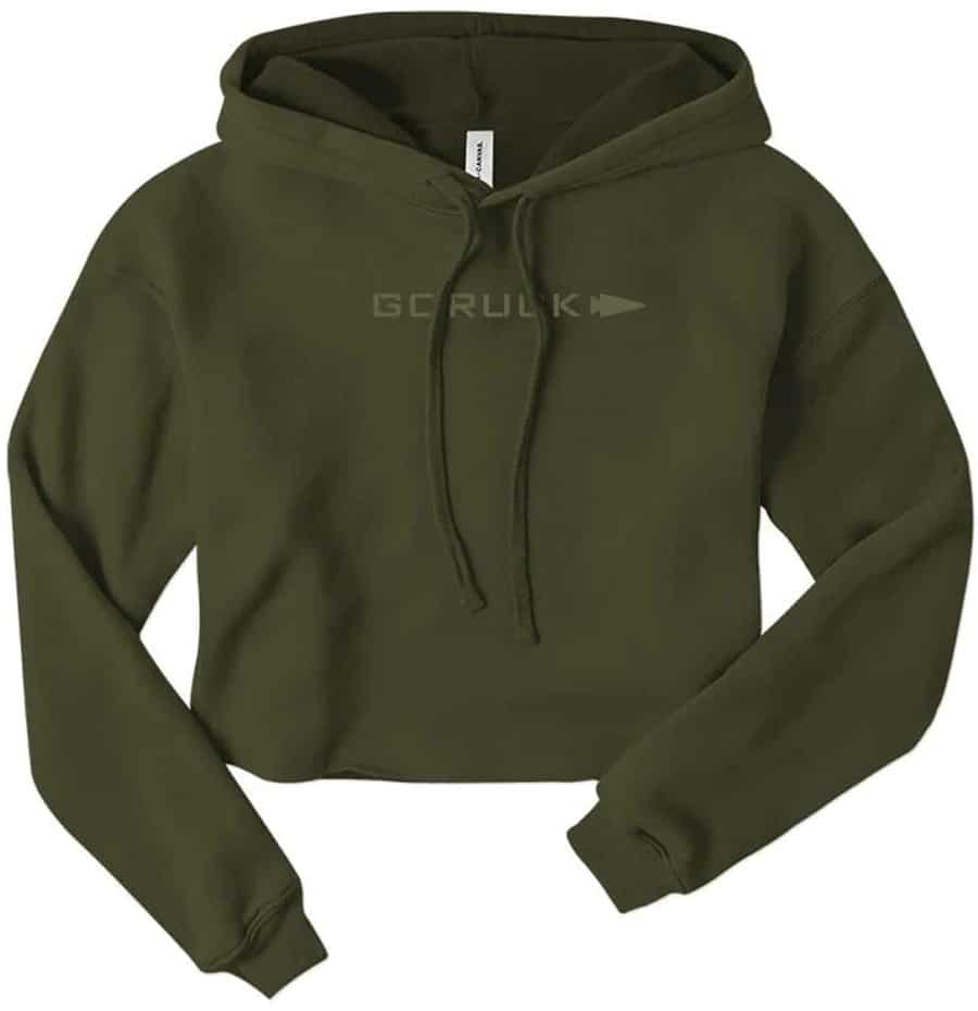 GORUCK Cropped Hoodie Women green front
