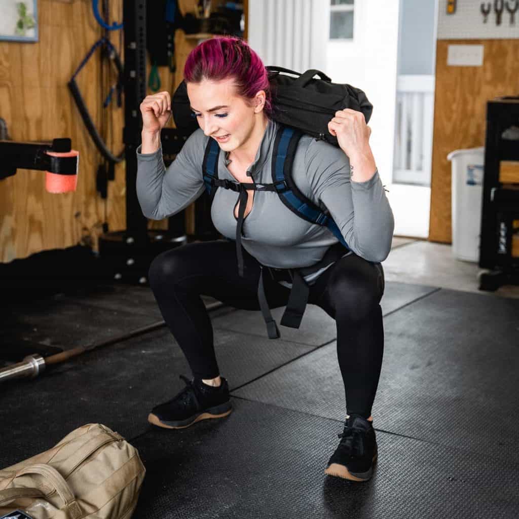 GORUCK Womens Indestructible Tough Leggings w  Pockets squats worn