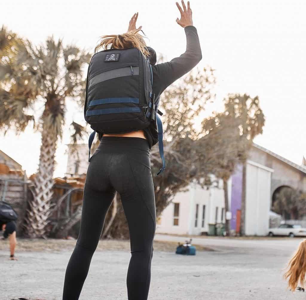 GORUCK Womens Indestructible Tough Leggings w  Pockets worn by an athlete 2