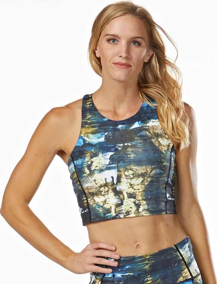 Womens KORSA Performer Crop Top Bra worn front