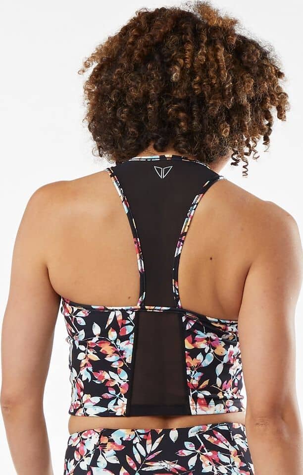 Womens KORSA Performer Ventilated Crop Bra worn back