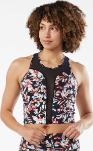 Womens KORSA Performer Ventilated Crop Bra worn front