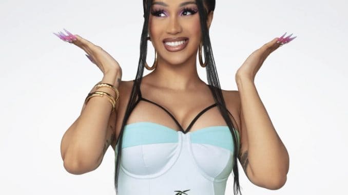 Reebok Cardi B Bralette worn front