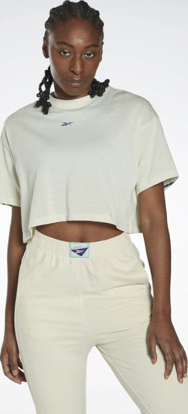 Reebok Les Mills Crop T-Shirt worn front