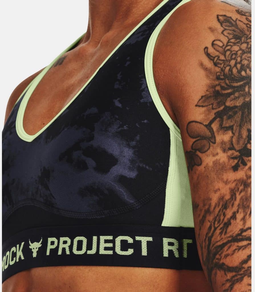 Under Armour Womens Project Rock Crossback Printed Sports Bra side