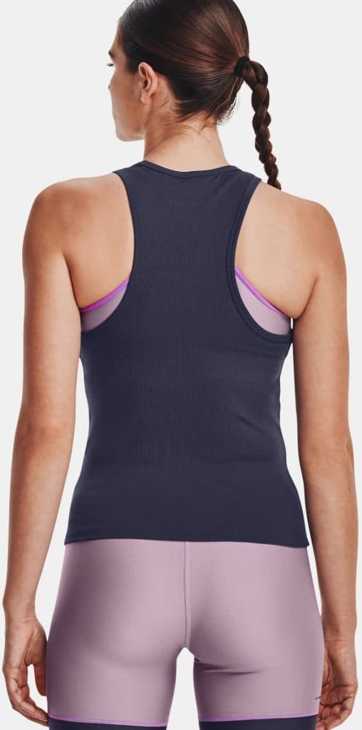 Under Armour Womens Project Rock Rib Tank worn back