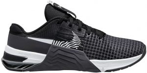 Womens Nike Metcon 8 black white right side
