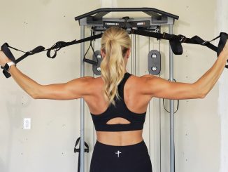 Anker 3 - Ultra low-profile wall-mounted cable gym with an athlete