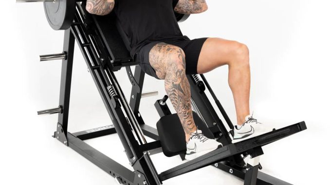 Force USA Ultimate 45 Degree Leg Press Hack Squat Combo with an athlete